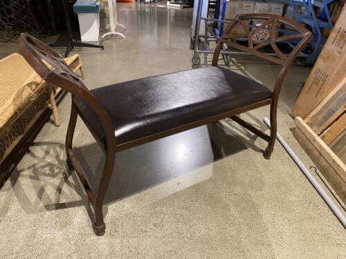 Metal Frame Medallion Bench
