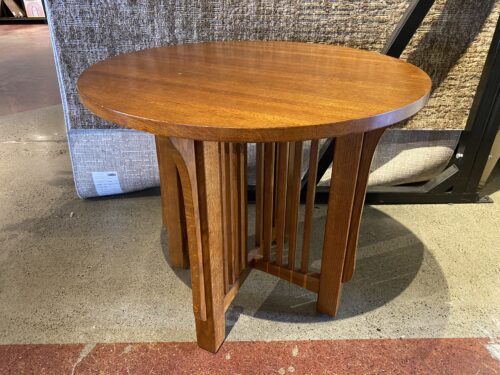 Round Mission Style Foyer Table