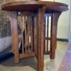 Round Mission Style Foyer Table