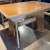 Angled-Leg Blonde Dining Table
