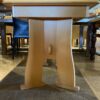 Angled-Leg Blonde Dining Table