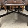 Rectangular Carved Marble Topped Wooden Coffee Table