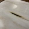 Ornate Carved Chinese Marble Topped Wooden Side Table