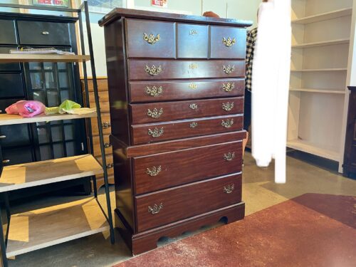 Cocoa Brown 5-Drawer Tallboy Dresser