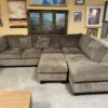 Brown 2-Piece Sectional w/ Ottoman
