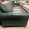 FLEXSTEEL Dark Green Leather Sofa