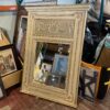 French Neoclassical Cream & Gold Wall Mirror