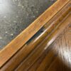 Square Wooden Coffee Table w/ Cross Hatched Grain Top