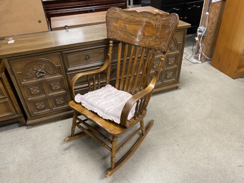 CIRCA 1900 Wooden Rocking Chair