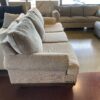 Three Seater Couch with Nailhead Detail and Wood Legs