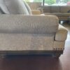 Three Seater Couch with Nailhead Detail and Wood Legs
