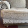 Three Seater Couch with Nailhead Detail and Wood Legs