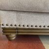 Three Seater Couch with Nailhead Detail and Wood Legs