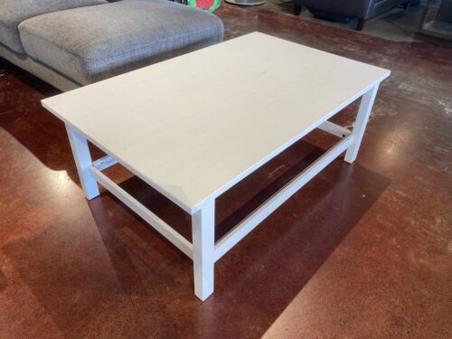 Simple White Wooden Coffee Table
