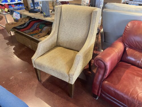Beige Wingback Arm Chair