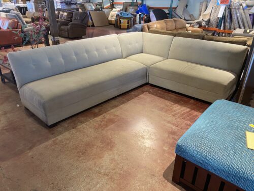 Sunshine Green L Shaped Armless Sectional