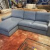 Contemporary Sofa with Chaise in Stormy Blue