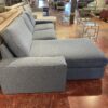 Contemporary Sofa with Chaise in Stormy Blue