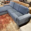 Contemporary Sofa with Chaise in Stormy Blue