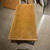 Rustic Solid Wood Top Bench with Iron Legs