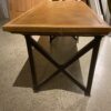 Rustic Solid Wood Top Bench with Iron Legs