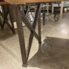 Rustic Solid Wood Top Bench with Iron Legs