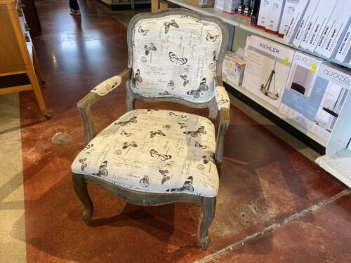 Butterfly Print Accent Chair