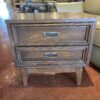 Nightstand with Recessed Panel Front and Brass Pulls