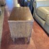 Nightstand with Recessed Panel Front and Brass Pulls