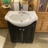 24" Wide Standard Vanity in Black with Ceramic Sink