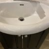 24" Wide Standard Vanity in Black with Ceramic Sink
