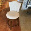 Upholstered Swivel Counter Stool - Off White