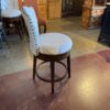 Upholstered Swivel Counter Stool - Off White