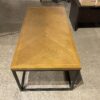 Chevron Pattern Wood Coffee Table