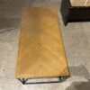 Chevron Pattern Wood Coffee Table