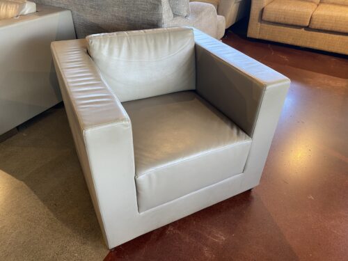 Modern Light Grey Club Chair