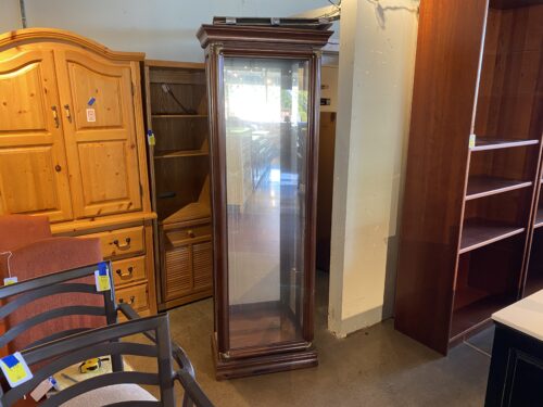 Mirrored Display Cabinet with Brass Corners