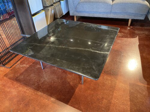 WEST ELM Black and White Marble Top Coffee Table