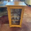 Wine Rack Cabinet with Etched Glass Door