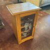 Wine Rack Cabinet with Etched Glass Door