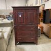 Dark Cherry 3 Drawer Armoire Cabinet