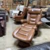 Brown Leather Extra Padded Stressless Recliner