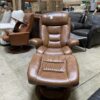 Brown Leather Extra Padded Stressless Recliner
