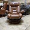 Brown Leather Extra Padded Stressless Recliner