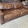 RESTORATION HARDWARE Maxwell Cocoa Leather Sofa
