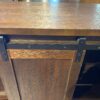 Media Console with Barn Door and Shelving