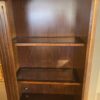 Tall Wood Bookshelf with Arched Top and Carved Details (Left)