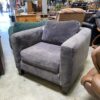 JONATHAN LOUIS Well Loved Dark Grey Square Arm Chair