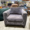 JONATHAN LOUIS Well Loved Dark Grey Square Arm Chair