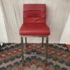 ZURI Contemporary Lynx Red Bar Stool